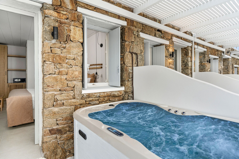 Bathroom 5, Penelope Village Mykonos by Mr and Mrs White, South Aegean