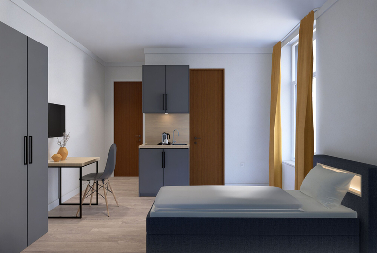 Bedroom 2, Antares Apartments, Düsseldorf