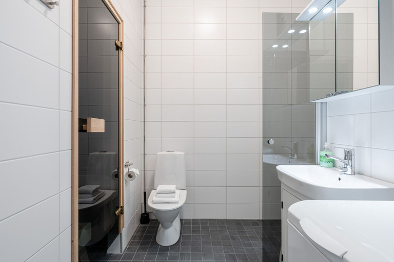 Bathroom 3, Historical 3BR Downtown Apartment with Sauna, Pirkanmaa