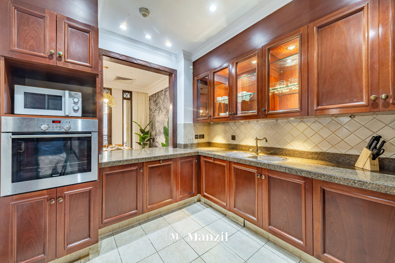 Private kitchen 4, Manzil -2BR Penthouse w full Burj View in Downtown, Dubai