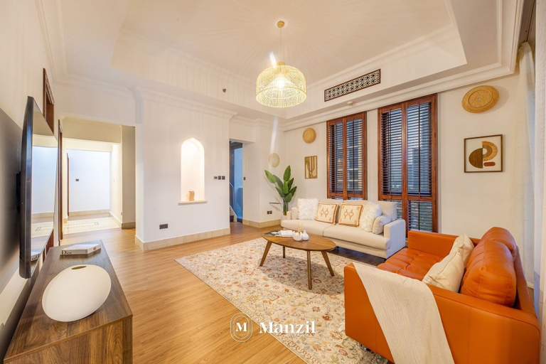 Living area 3, Manzil -2BR Penthouse w full Burj View in Downtown, Dubai