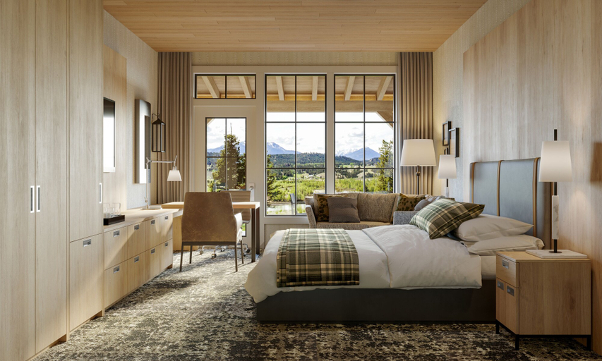 Bedroom 2, Headwaters Lodge at Eagle Ranch Resort, East Kootenay