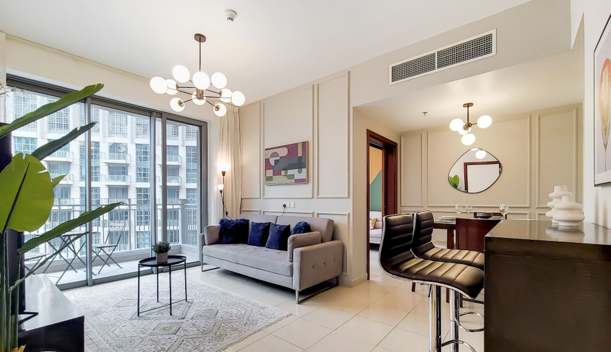 Interior, Manzil -Cozy 1BR Apt w/ Downtown Skyline Burj View, Dubai