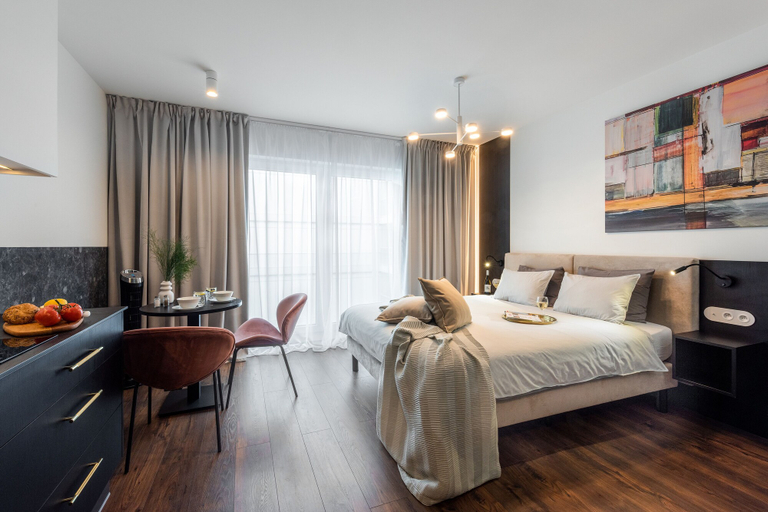 Bedroom 2, apartamenty-wroc by the River, Środa Śląska