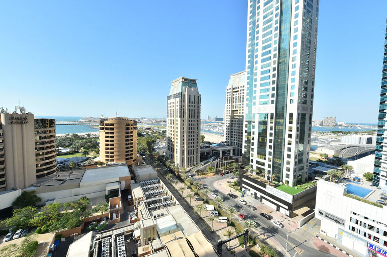Balcony view, SeaView Studio Royal Oceanic Marina -JMI, Dubai