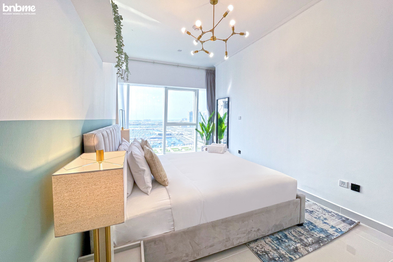 Bedroom 3, 2B- Damac Heights - 1901 by bnbme homes, Dubai