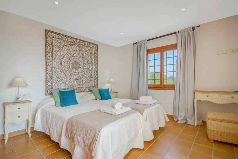 Bedroom 3, Villa Can Sunyer Pool & sea views 5' airport Ibiza, Baleares