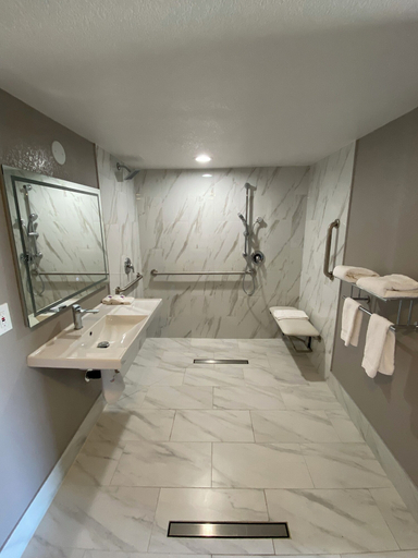 Bathroom 4, Motel 6 Costa Mesa, CA, Orange
