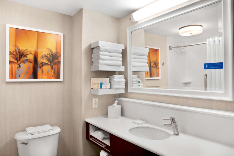 Bathroom 4, Hampton Inn by Hilton Hallandale Beach Aventura, Broward
