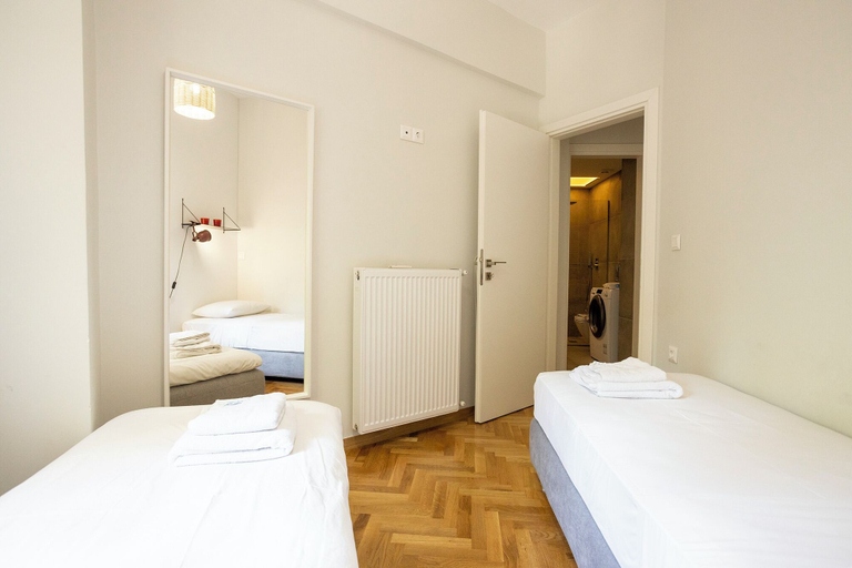 Bedroom 3, Trendy 2 bedroom Apartment 5min to metro, Attica