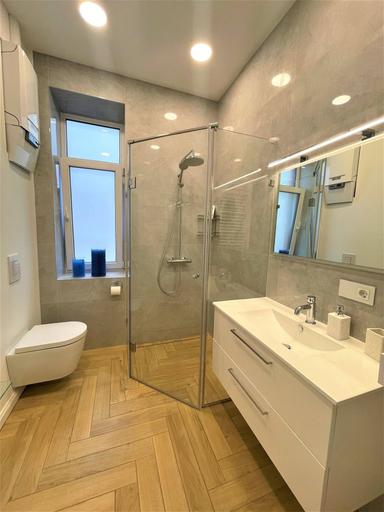 Bathroom, Picturesque Old Town Apartment With Balcony, Kauno