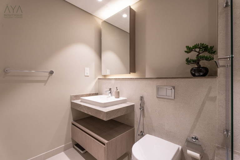 Bathroom 5, Aya - Outstanding 1BR Apartment With Amazing Creek Views, Dubai