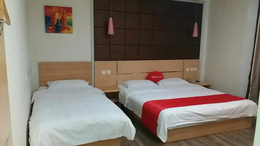 Bedroom 2, Thank Inn Hotel Hebei Baoding Qingyuan Bus Station, Baoding