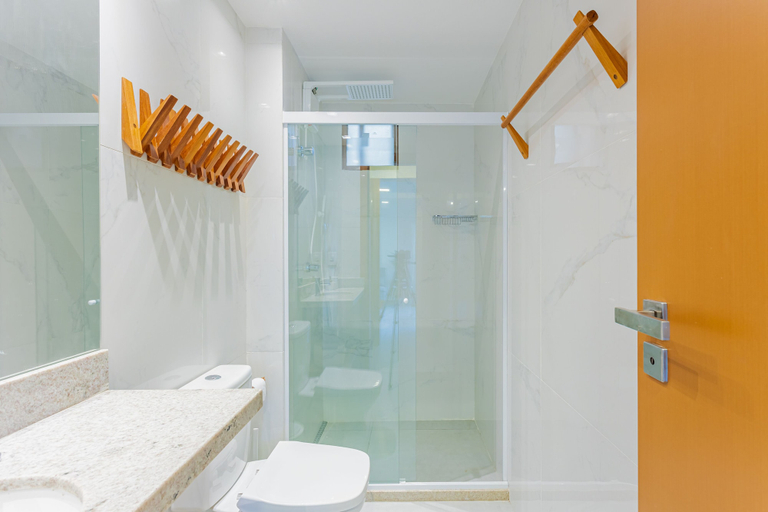 Bathroom 2, PF15 Apt Moderno a 600m da Praia, Mata de São João