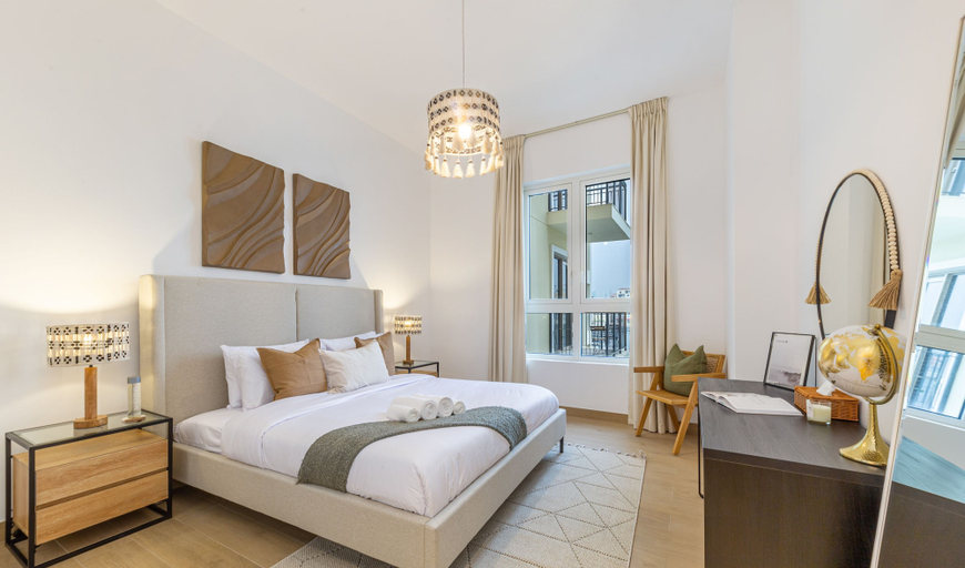 Room 5, Manzil - 1BR | Near La Mer Beach | Pool & Sea View, Dubai