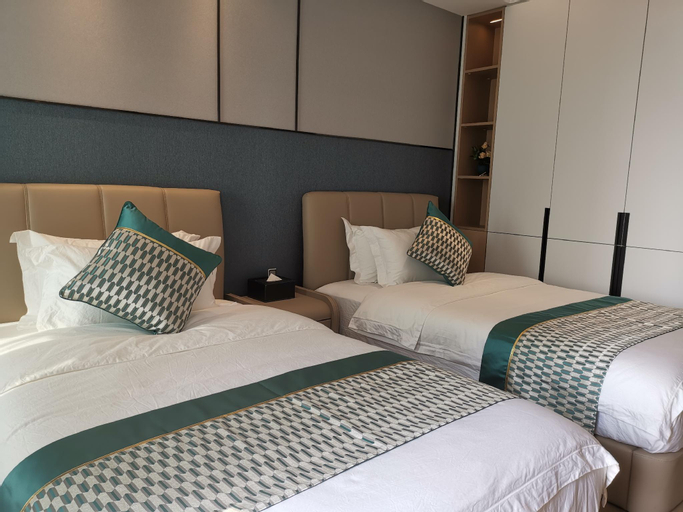 KK Hotel Apartment Exhibition Bay High-rise Sea View Classic (Twin Room) (With Balcony/5 Minutes to the Exhibition Hall/Suitable for Laundry and Cooking), Shenzhen