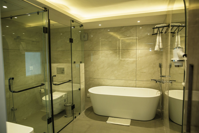 Bathroom 4, Hotel Pan Asia Continental, Kolkata