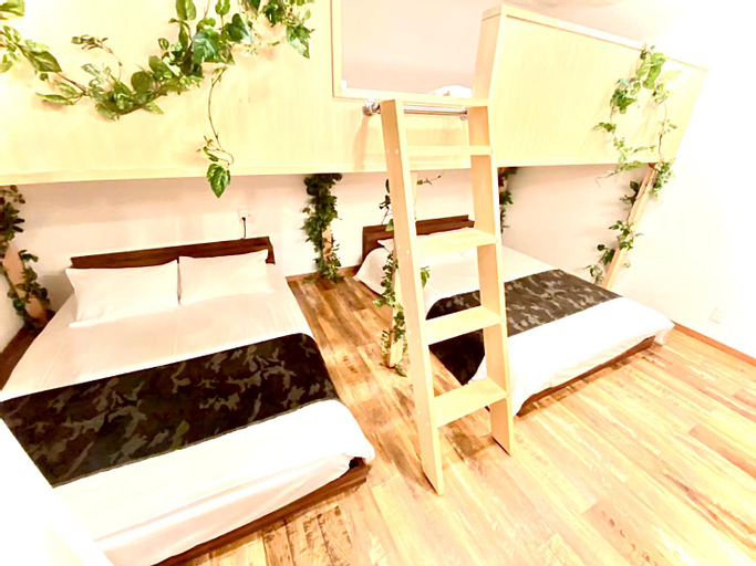 Bedroom 1, 【Glamping】 Max 12 people/54㎡/Free wifi/2 min station/Eternity APARTMENT HOTEL~SHINAGAWA 204~, Shinagawa
