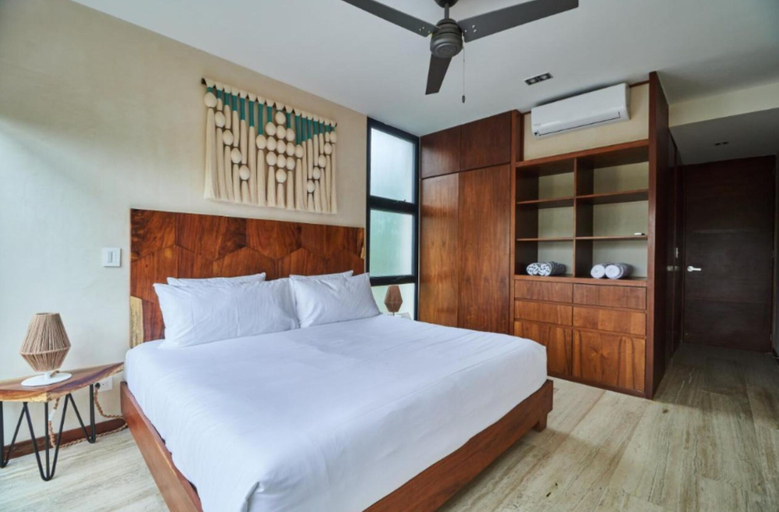 Bedroom 2, Luxury Penthouse in Aldea Zama, private pool and rooftop, 24 7 security in a gated community, Cozumel