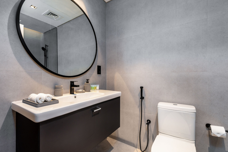 Bathroom 3, Waves - Serene Waterfront Elegance: 2BR Haven in Business Bay, Dubai