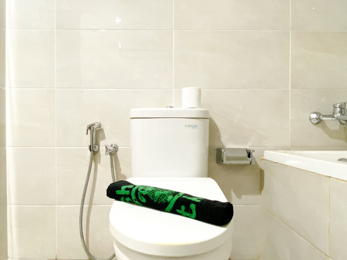 Bathroom 2, Big Studio At Apartment Mustika Golf Residence, Cikarang