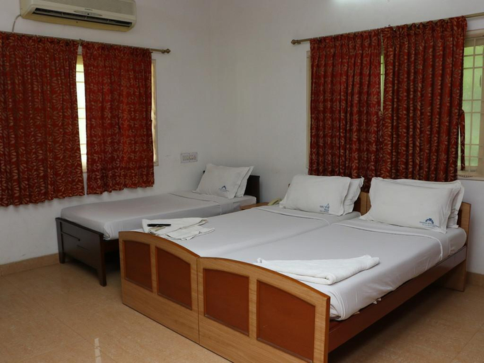 Bedroom, Swarna Sudarshan Serviced Apartmetns @ Adyar, Chennai