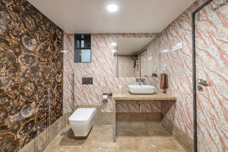 Bathroom 4, SaffronStays Casa Tranquil, Satara