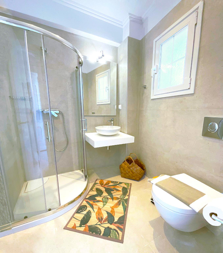 Bathroom, Beachfront 2-bed luxury Apartment - Agios Gordios, Corfu, Greece, Ionian Islands