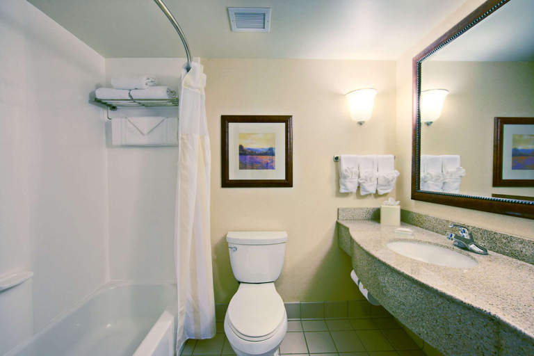 Bathroom 5, Hilton Garden Inn Springfield, IL., Sangamon