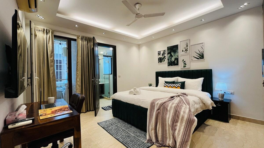 Bedroom 2, BluO 4BHK Safdarjung Enclave - Balcony, Lift, Delhi