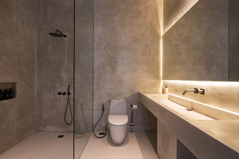 Bathroom 3, Luxury 4BR Ocean View Villa Near Bingin Beach, Badung