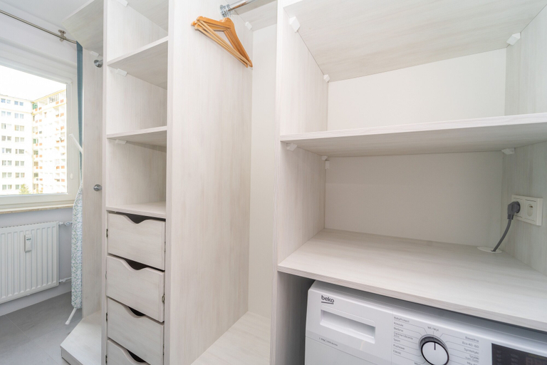 Wardrobe, Navy Blue by 3City Rentals, Gdynia
