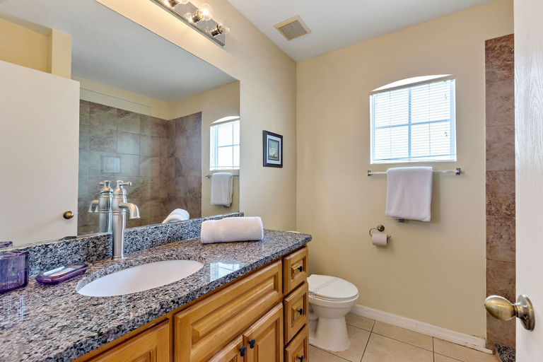 Bathroom 4, 2 Suites, 1 King, 5 Beds: Pool. Games Room #810, Polk