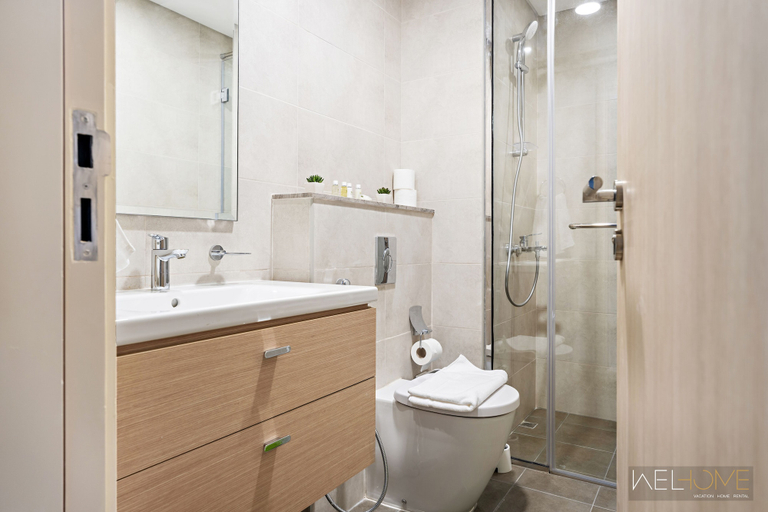 Bathroom, WelHome - Breathtaking View 1BR Apt in Damac Hills 2, Dubai