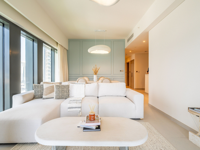 Bedroom 3, Lavishly Elegant 2BR with Breathtaking Burj View, Dubai