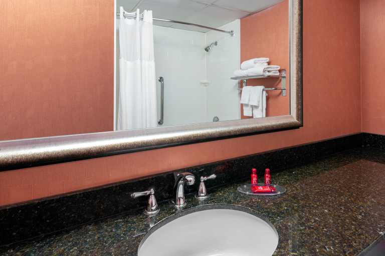 Bathroom 3, University Plaza Hotel and Convention Center Springfield, Greene