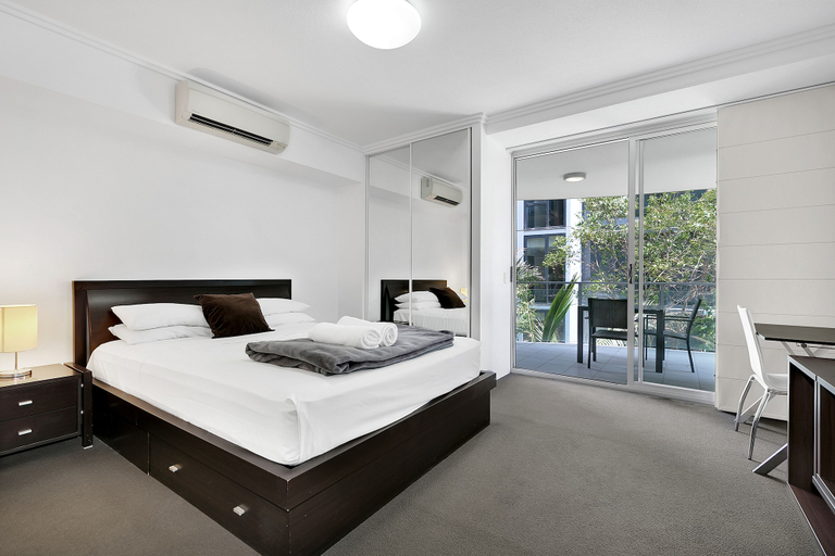 Bedroom 3, South bank serviced apartments, Brisbane