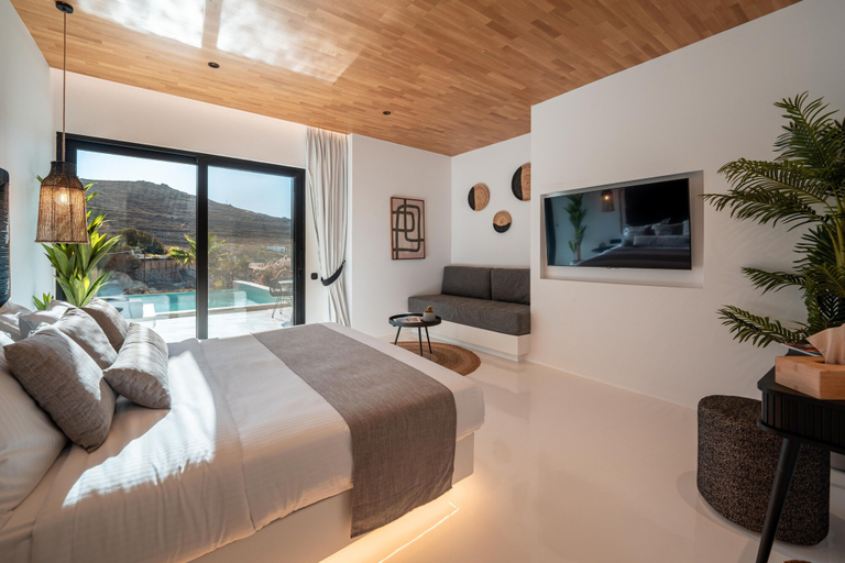 Bedroom 4, Ftelia Black Villas, South Aegean
