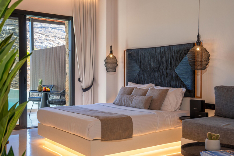 Bedroom 5, Ftelia Black Villas, South Aegean