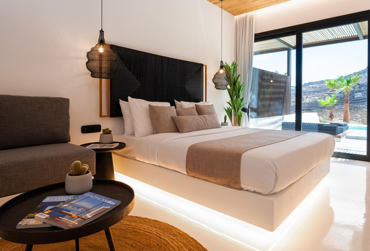 Bedroom 3, Ftelia Black Villas, South Aegean