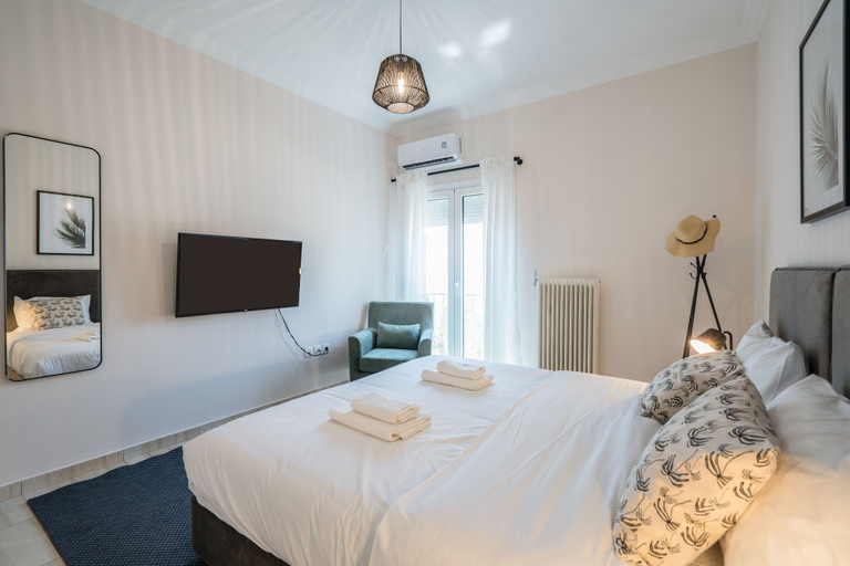 Bedroom 2, Modern Apartment with Acropolis view, Attica