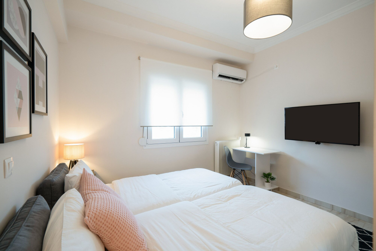 Bedroom 3, Modern Apartment with Acropolis view, Attica