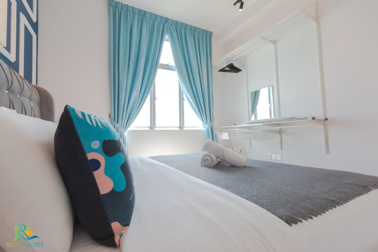 Bedroom 2, Santorini⋅SKS Habitat⋅3BR 5Pax⋅JB Larkin Sentral, Johor Bahru