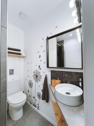 Bathroom 2, SKY - Gite meuble Drome - Terrasse, parking & Wifi - ECOLODGITE, Drôme
