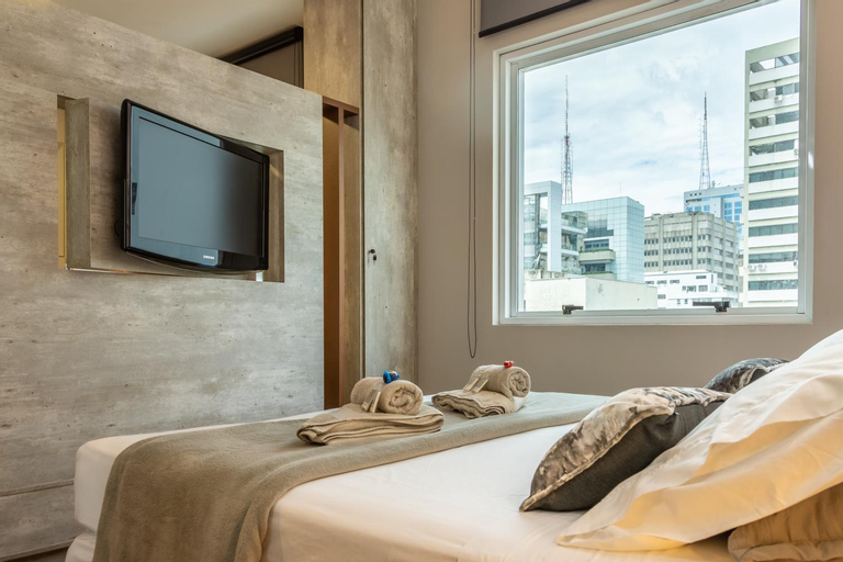 Bedroom 2, 806 - Rentaqui - Flat Studio Bela Cintra Elegance - Consolacao, São Paulo