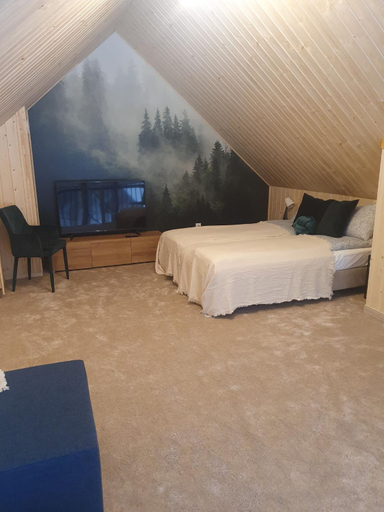 Bedroom 3, Zakatek Bor, nowoczesne domki nad rzeka, Opole Lubelskie