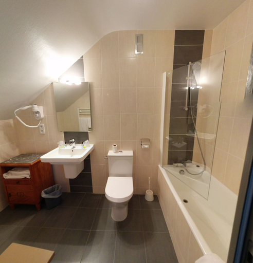 Bathroom 3, Hotel le Lion d'or, Côtes-d'Armor