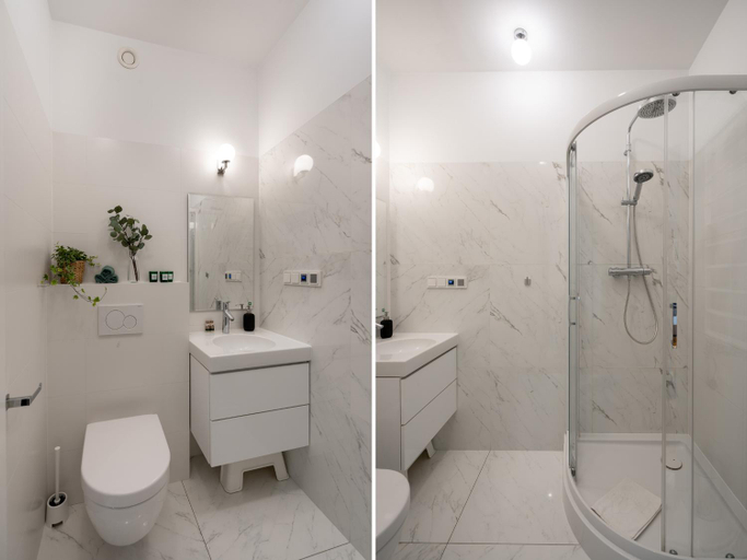 Bathroom 2, 3 Minutes Apartments Old Town, Kraków City