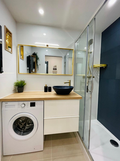 Bathroom 2, Grand studio en centre ville et a 50 metres du port, climatise, Hérault