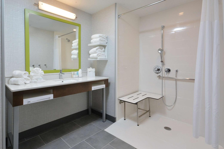 Bathroom 3, Hampton Inn & Suites by Hilton Charlotte North I 485, Mecklenburg